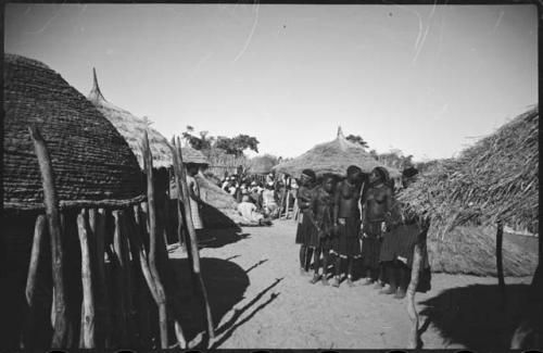 Group of women standing inside kraal