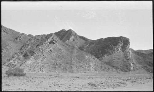 View of hill, showing tipped strata