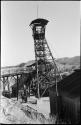 Group of people standing underneath equipment at Abenab Mine