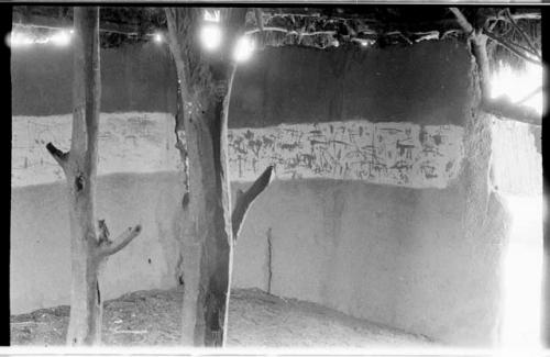 Okwa hut wall drawings