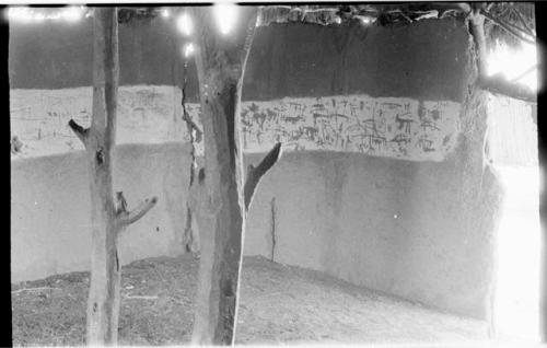 Okwa hut wall drawings
