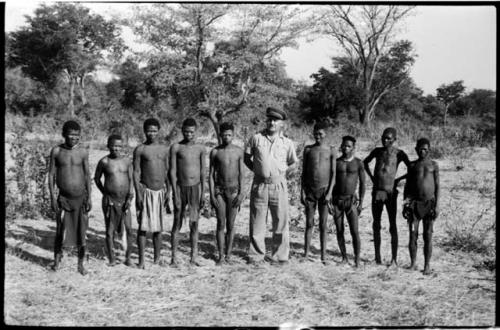 Group of men standing in a line