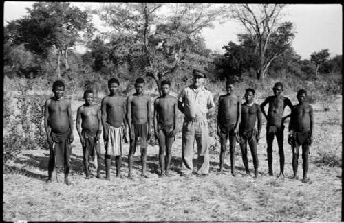 Group of men standing in a line