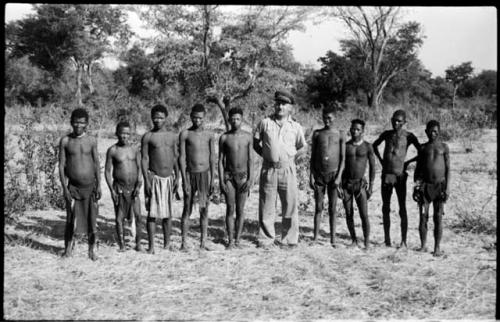 Group of men standing in a line