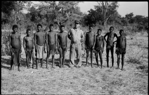 Group of men standing in a line