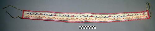 Painted caribou skin belt