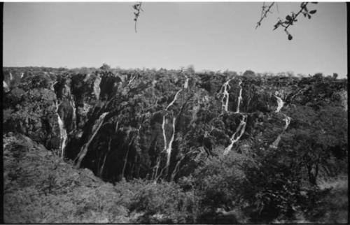 Ruacana Falls, showing many individual streams