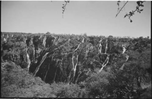 Ruacana Falls, showing many individual streams