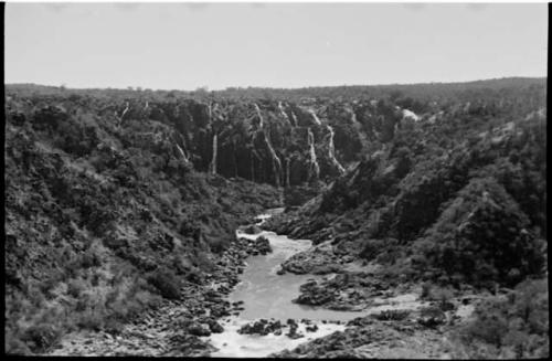 Ruacana Falls and rapids below