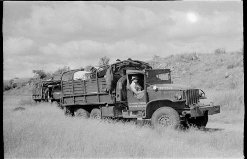 Expedition trucks on the road