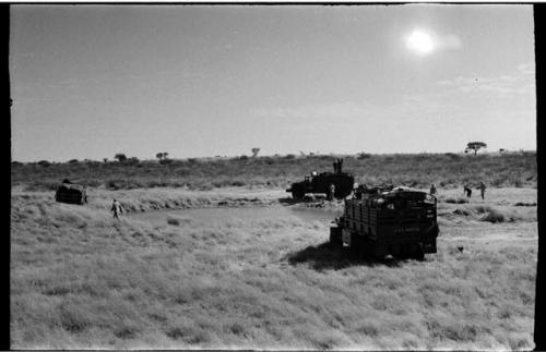 Trucks at a pan