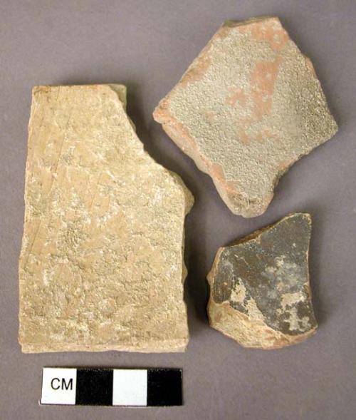 Potsherd (3 pieces) - Early Helladic black "Urfirnis" glaze slip