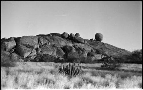 Large boulders and hill