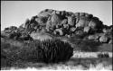 Large boulders and hill