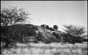 Large boulders and hill