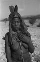 Woman wearing headdress, front