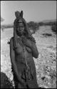 Woman wearing headdress, front