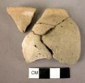 2 rim potsherds - plain ware