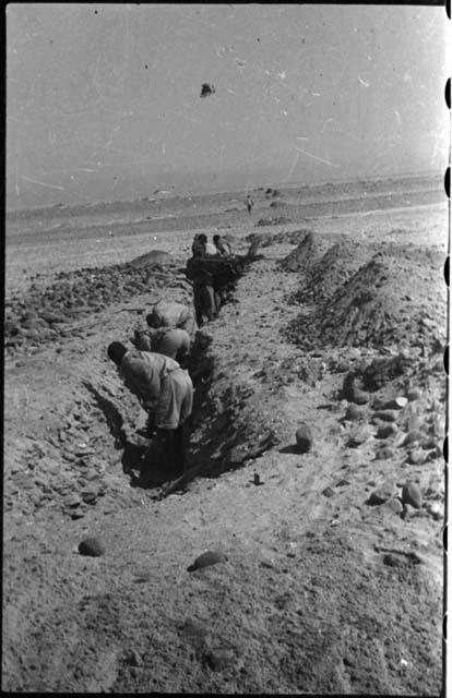 Men digging a ditch