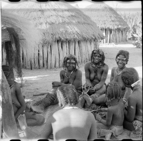 Women sitting inside their kraal