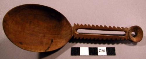 Man's wooden spoon