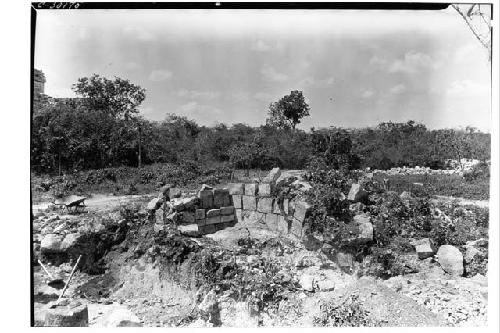 Caracol. S. annex, T.-House before excavation, N. side.