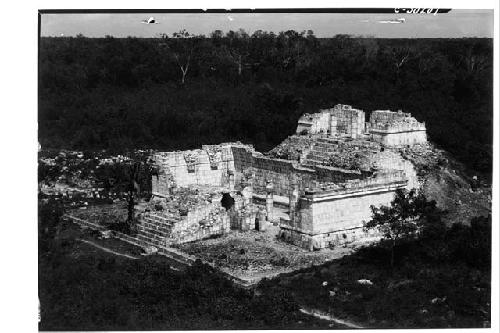 View of the Temple of Wall Panels from Monjas