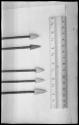 Arrow points and ruler for measurement