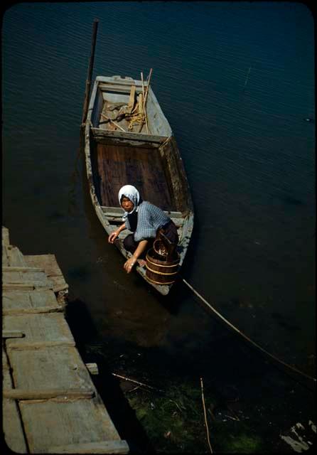 Woman in boat