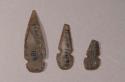 Stone projectile points or knives: notched, bifacial, small, single side notch