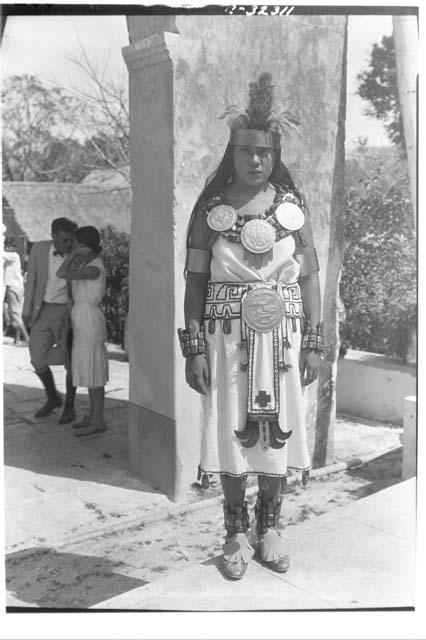 Lady in waiting costume made at Chichen for fiesta in Dzitas in 1931