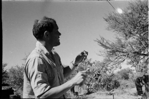 Bill Donnellan holding a razor