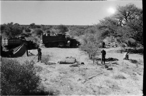 Camp scene, from a distance