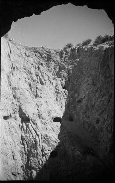 Group of people standing inside Abenab Mine