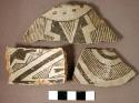 22 Sherds & 1 rim sherd