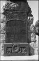 Equestrian statue called "Reiterdenkmal," plaque