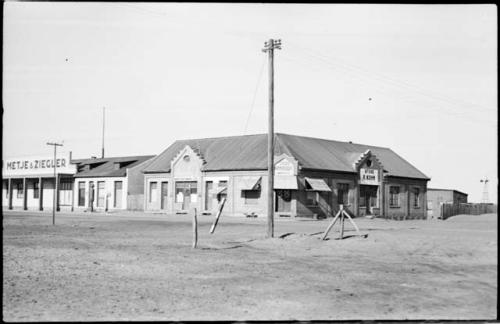 Buildings along street in Walvis Bay