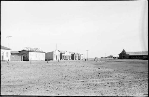 Buildings along street in Walvis Bay