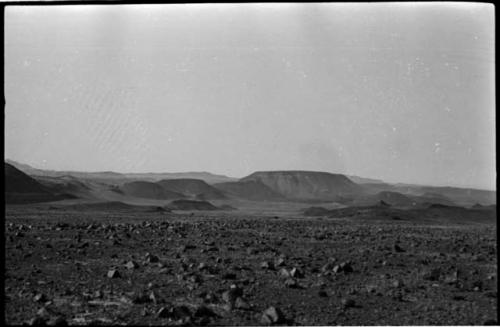 Landscape, with hills in the distance