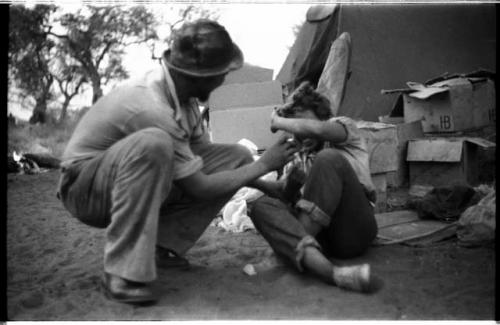 Casper Kruger and Elizabeth Marshall Thomas laughing