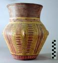 CAST of pottery vessel - polychrome