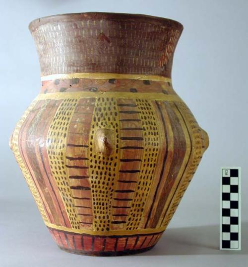 CAST of pottery vessel - polychrome