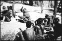 Medicine man wearing a bead headdress, profile (copy of slide 2001.29.7062)