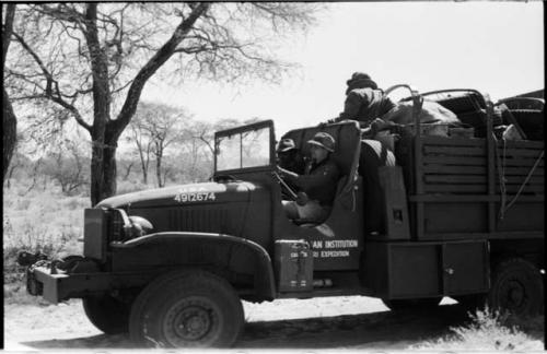 Casper Kruger driving the expedition GMC truck