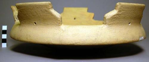 Wooden model of fragment of basal bevel bowl