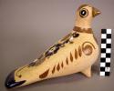 Ceramic stoneware polychrome bird figurine