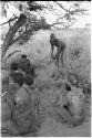 People clearing places for their fires in the werft