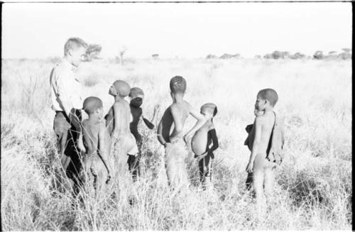 Group of boys standing with John Marshall