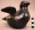 Ceramic black burnished dove figurine