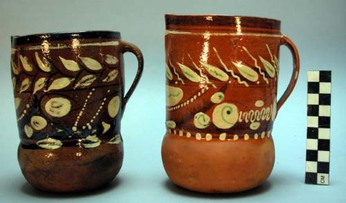 Pitchers, glazed and painted